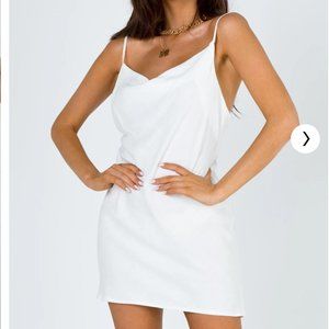 NWT Princess Polly Cheri White Cowl Mini Dress US0